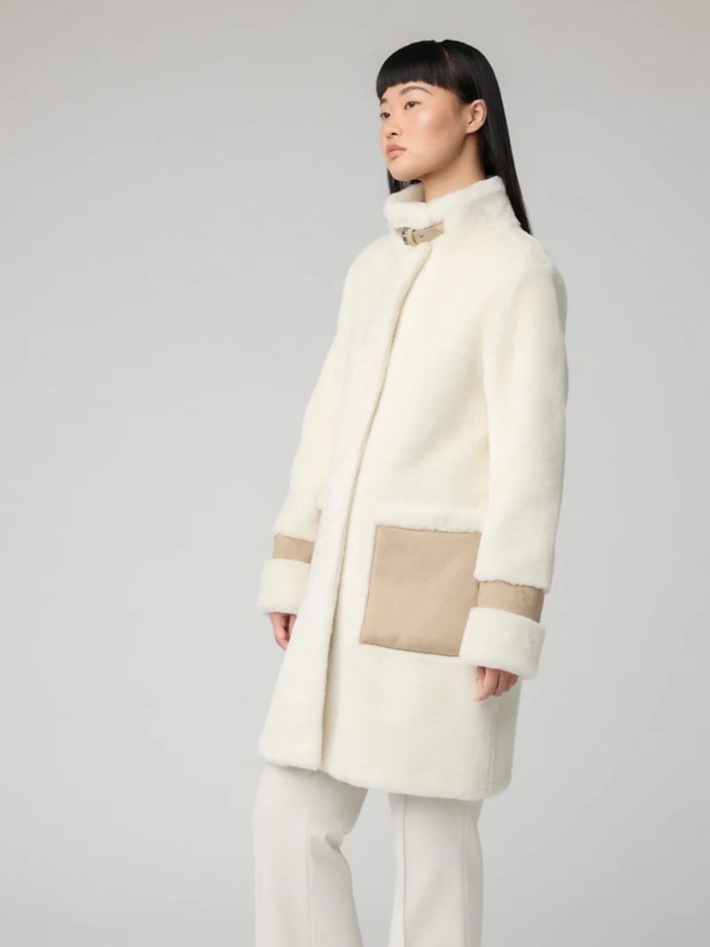 Soia & Kyo Anthropologie Fiala Sherpa Coat size Large - Picture 8 of 15